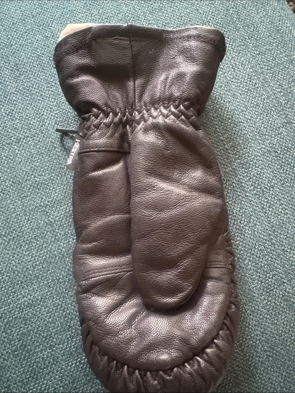 EUC Women’s Hestra Box Mitten LEFT HAND ONLY Black Leather Size 6 (Small)
